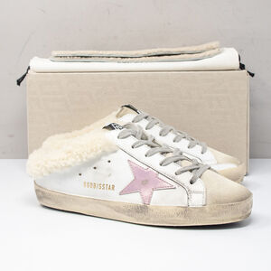 Golden Goose Super-Star Sabot White/Pink Leather, Size 37 EU (7 US)